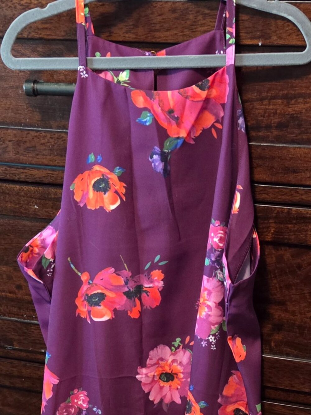 *BRAND NEW!* Women's spaghetti strap purple floral sun dress (Size XL)
